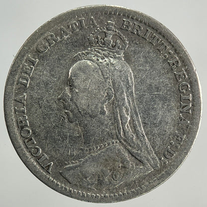 1892 Victoria Threepence Silver Coin | Fine Collectable Grade