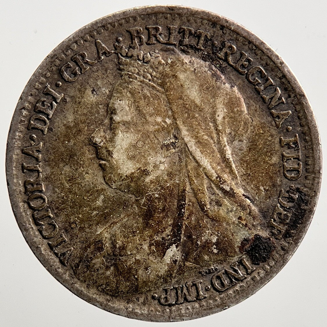 1898 Veiled Head Victoria Threepence Silver Coin | Fine Collectable Grade a2314