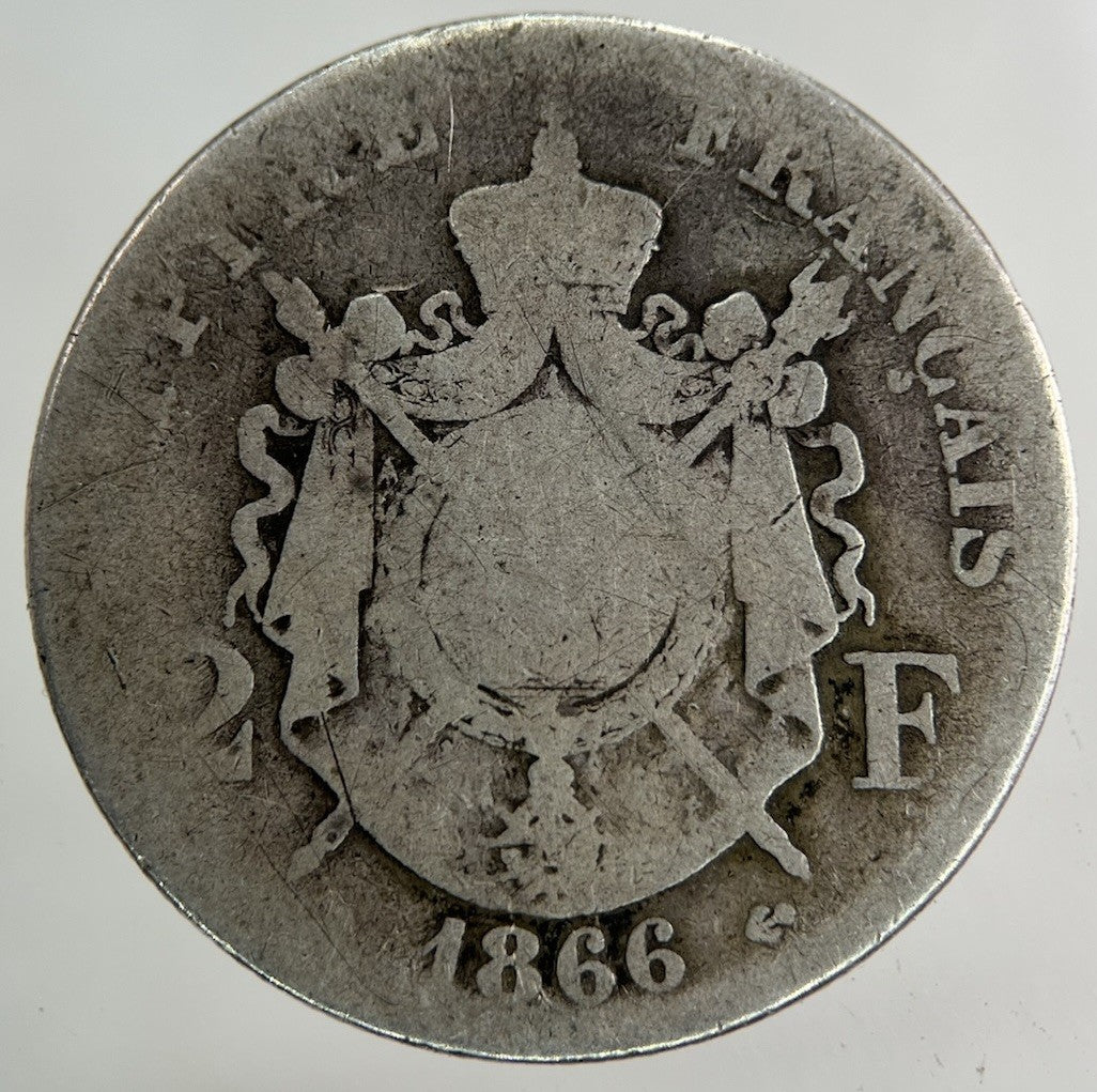 1866 France 2 Francs Silver Coin | Collectable Grade