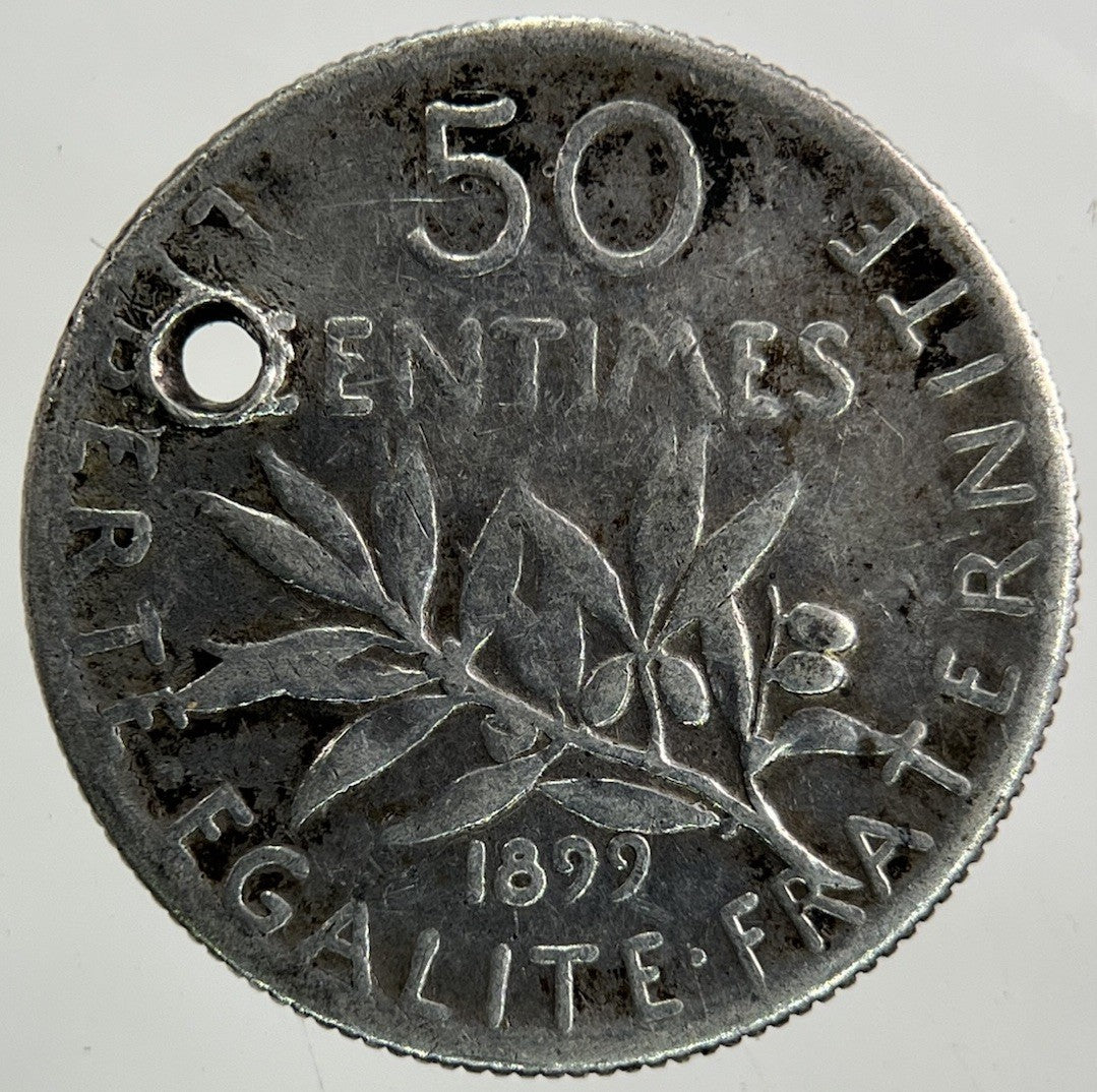 1899 France 50 Centimes Silver Coin | Collectable Grade