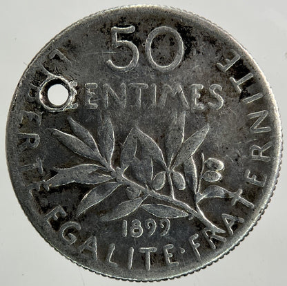 1899 France 50 Centimes Silver Coin | Collectable Grade