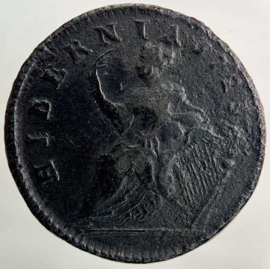 1723 Irish Half - Penny Coin | Fine Collectable Grade