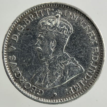 1921 - M Australia Threepence Silver Coin | Very High Grade