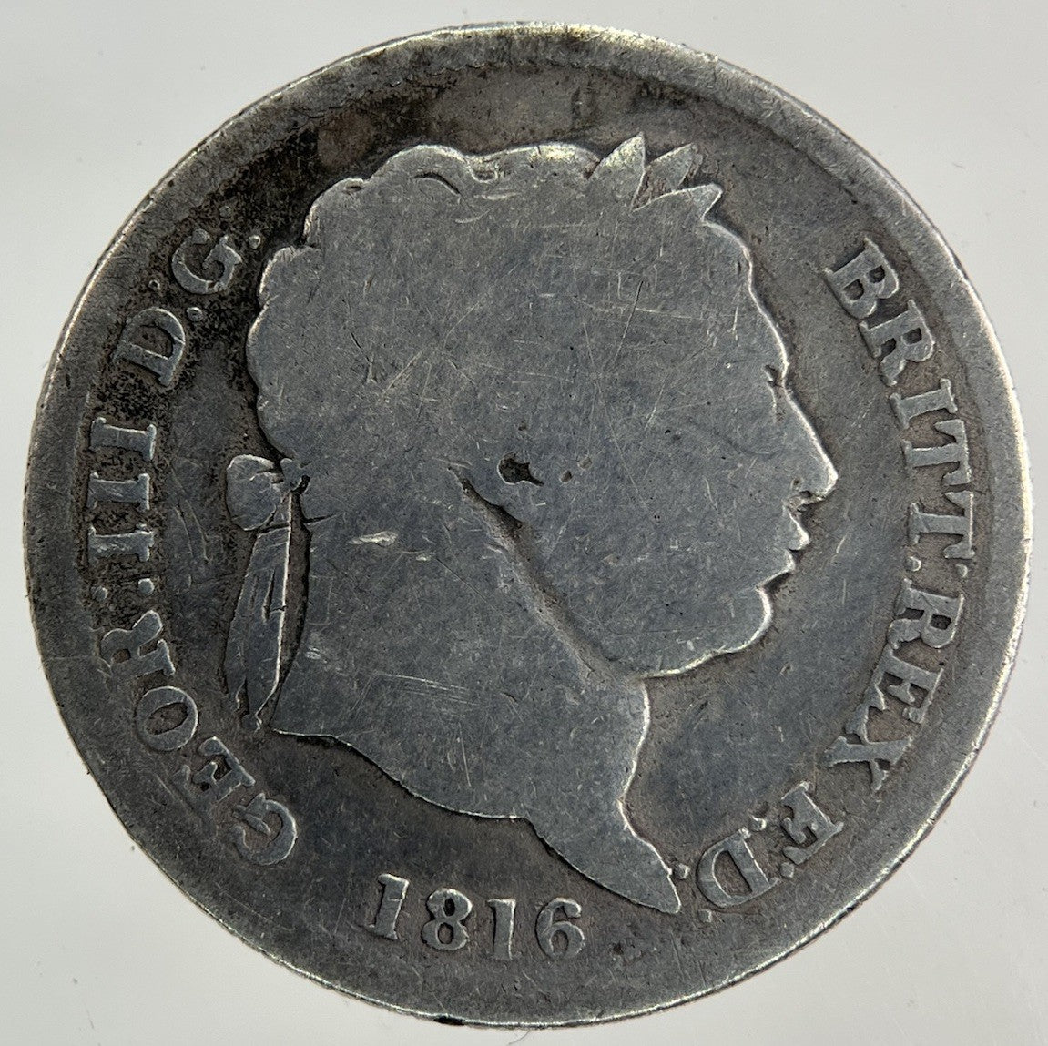 1816 George III 3rd Shilling Silver Coin | Fair Grade