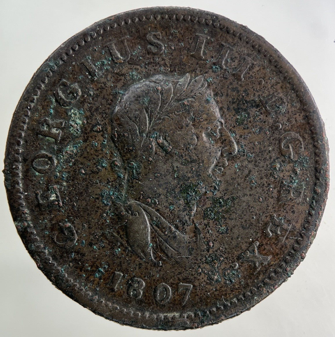 1807 George III 3rd Half - Penny Coin | Fine Collectable Grade