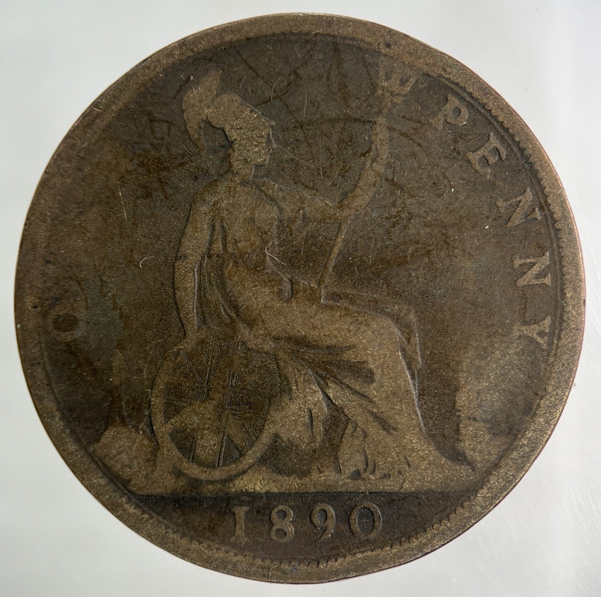 1890 Victoria One Penny Coin | Collectable Grade