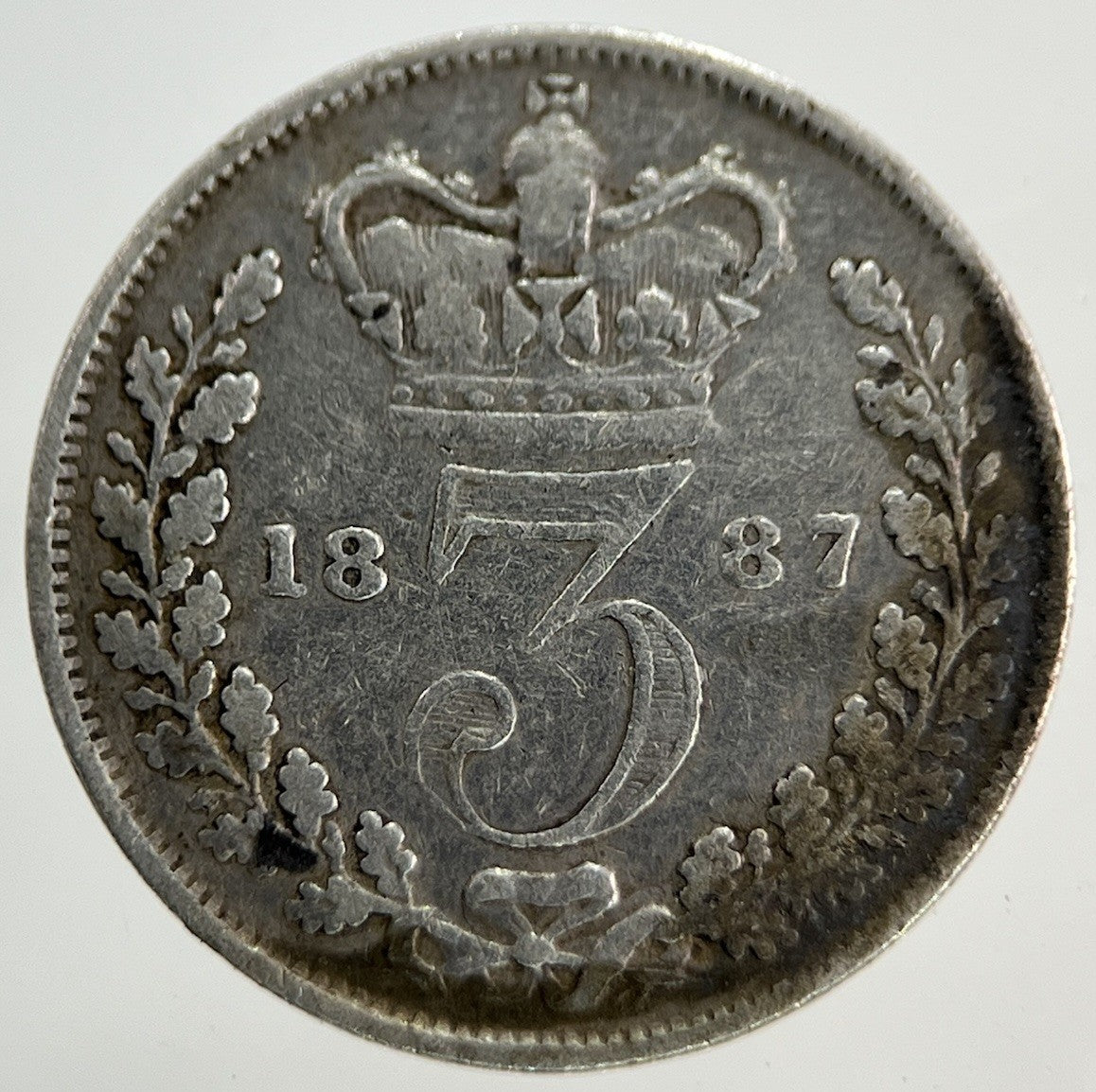 1887 Victoria Threepence Silver Coin | Fine Collectable Grade