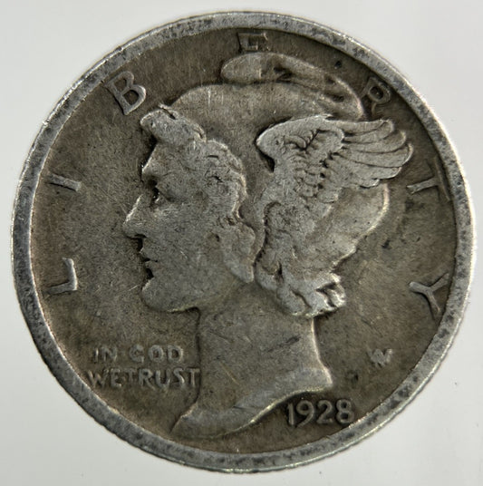 1928 US USA Mercury Dime Silver Coin | Collectable Grade