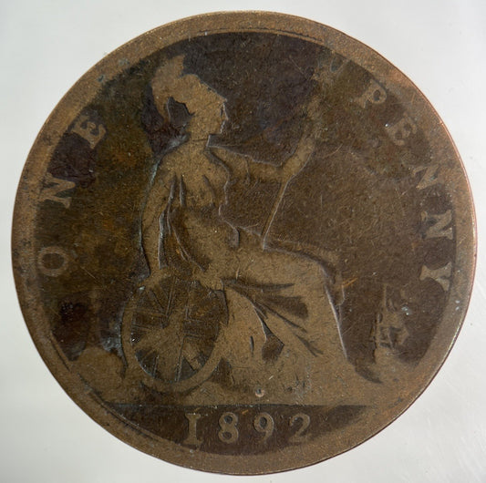1892 Victoria One Penny Coin | Collectable Grade