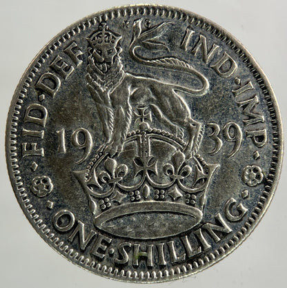 1939 George VI Shilling Silver Coin | Fine Collectable Grade