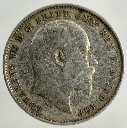 1908 Edward VII Threepence Silver Coin | Very High Grade