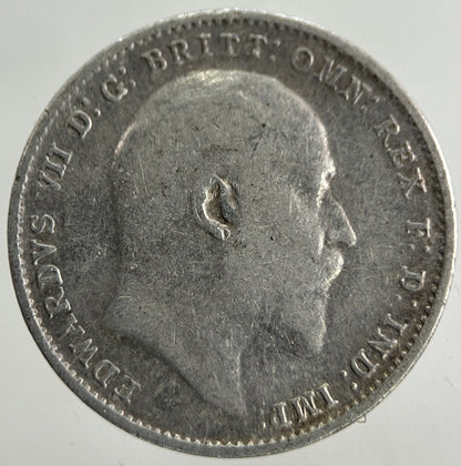 1908 Edward VII Threepence Silver Coin | Fine Collectable Grade