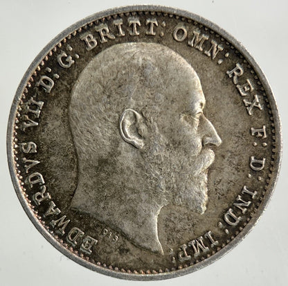 1906 Edward VII Maundy Threepence Silver Coin | Very High Grade