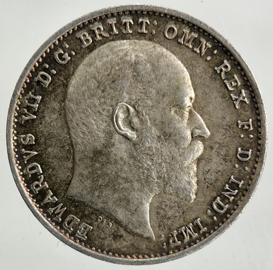 1906 Edward VII Maundy Threepence Silver Coin | Very High Grade