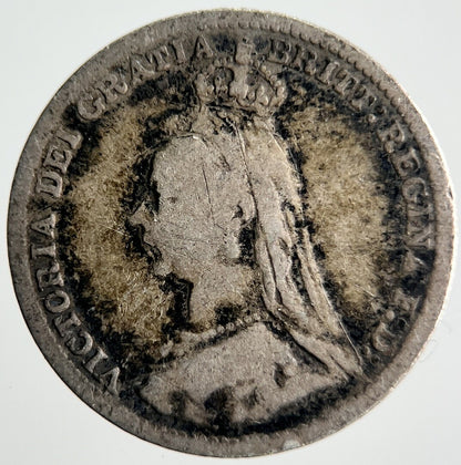 1891 Jubilee Head Victoria Threepence Silver Coin | Collectable Grade | a4043