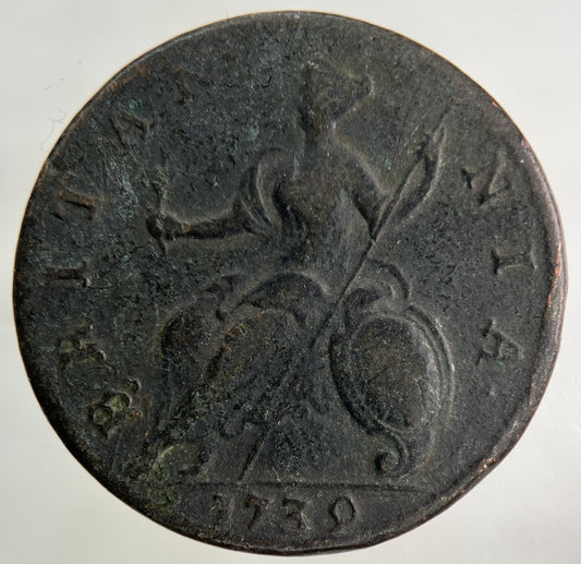 1739 George II 2nd Half - Penny Coin | Fine Collectable Grade