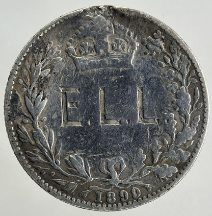 1899 Engraved Victoria Sixpence Silver Coin | Collectable Grade