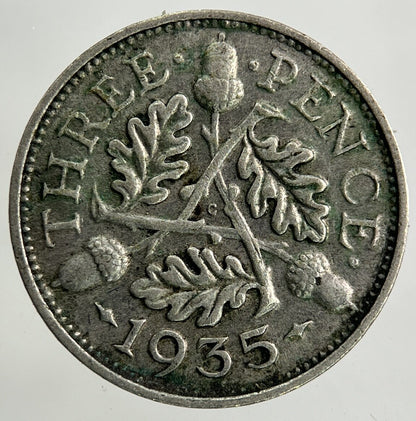 1935 George V Threepence Silver Coin | Fine Collectable Grade