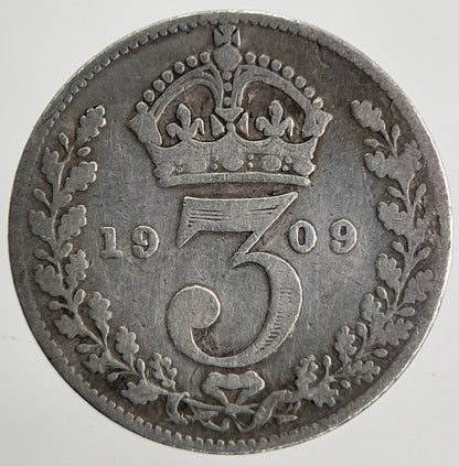 1909 Edward VII Threepence Silver Coin | Collectable Grade | a9820