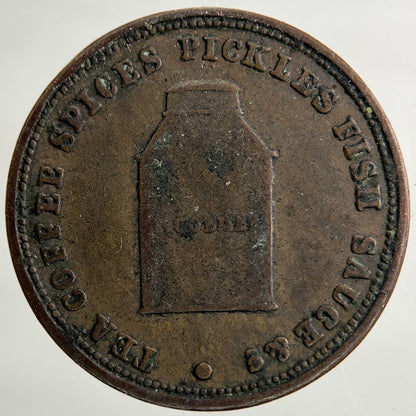 1848 Norwich H Colman Exchange Farthing Token Coin | Collectable Grade