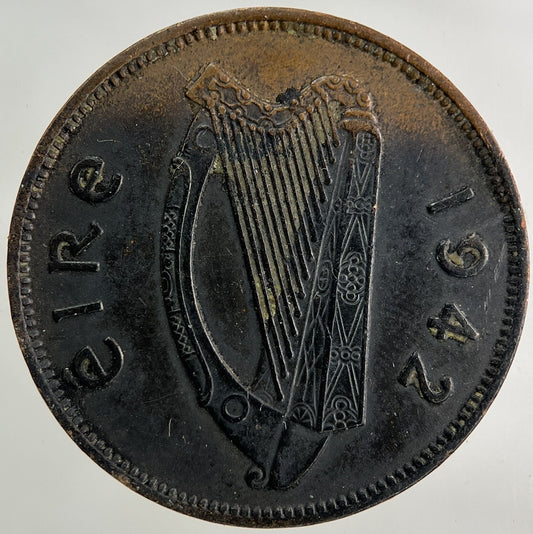 1942 Irish Half - Penny Coin | Fine Collectable Grade