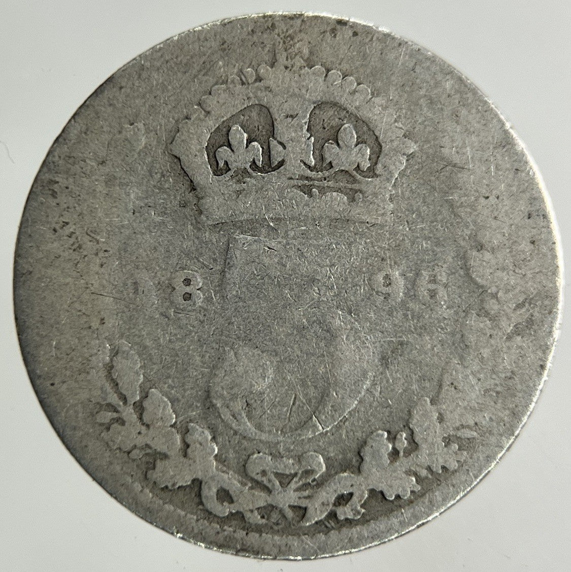 1896 Victoria Threepence Silver Coin | Fair Grade