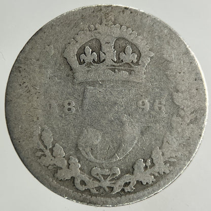 1896 Victoria Threepence Silver Coin | Fair Grade