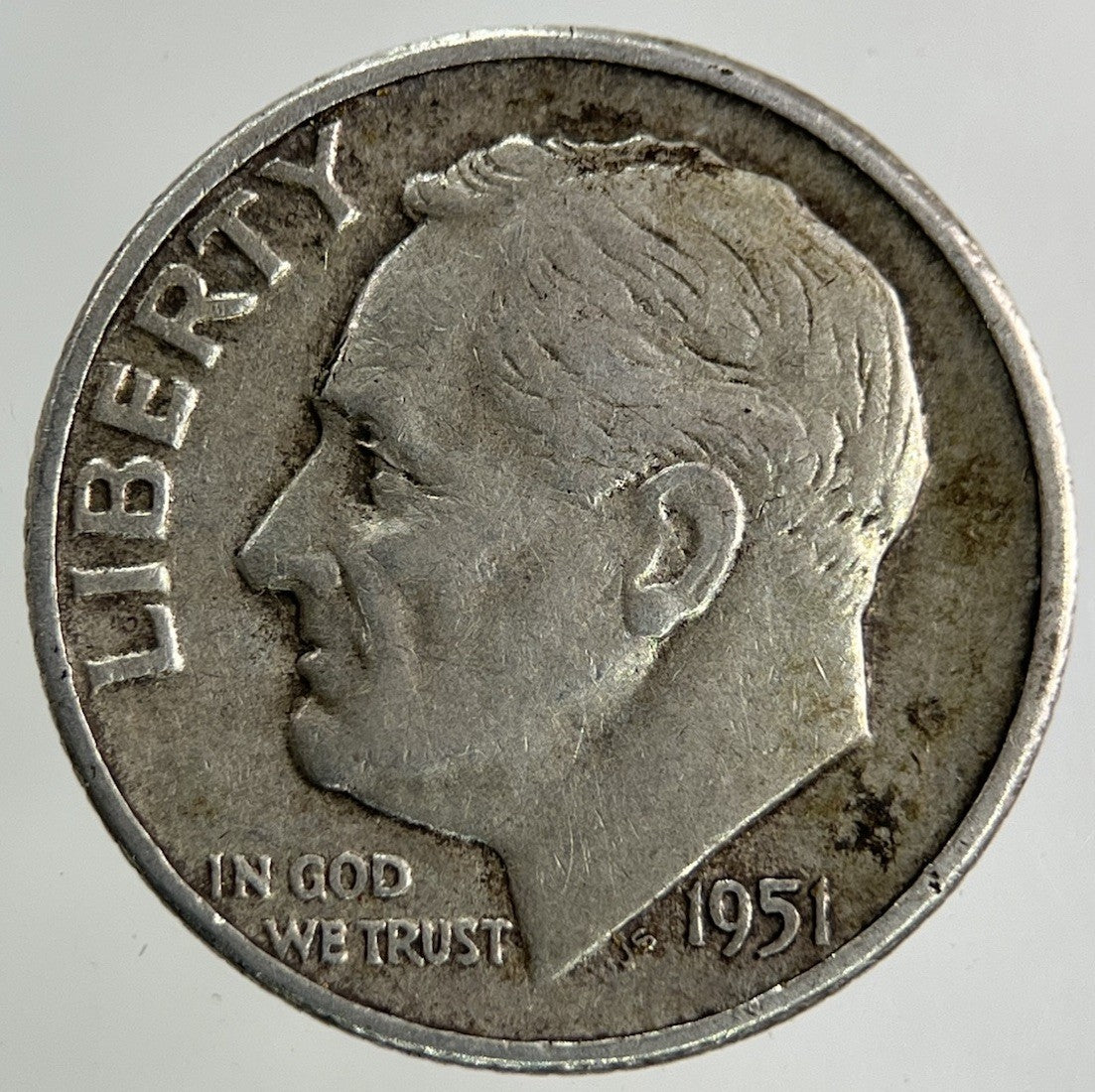 1951 US USA Roosevelt One Dime Silver Coin | Collectable Grade