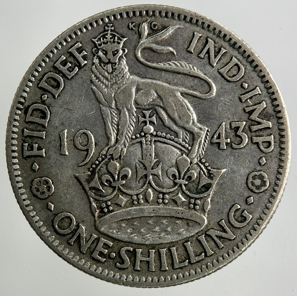 1943 George VI Shilling Silver Coin | Fine Collectable Grade