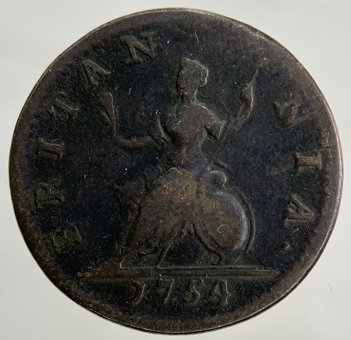 1754 George II 2nd Farthing Coin | Collectable Grade