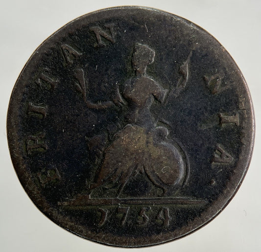 1754 George II 2nd Farthing Coin | Collectable Grade