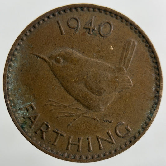 1940 George VI Wren Farthing Coin | Collectable Grade
