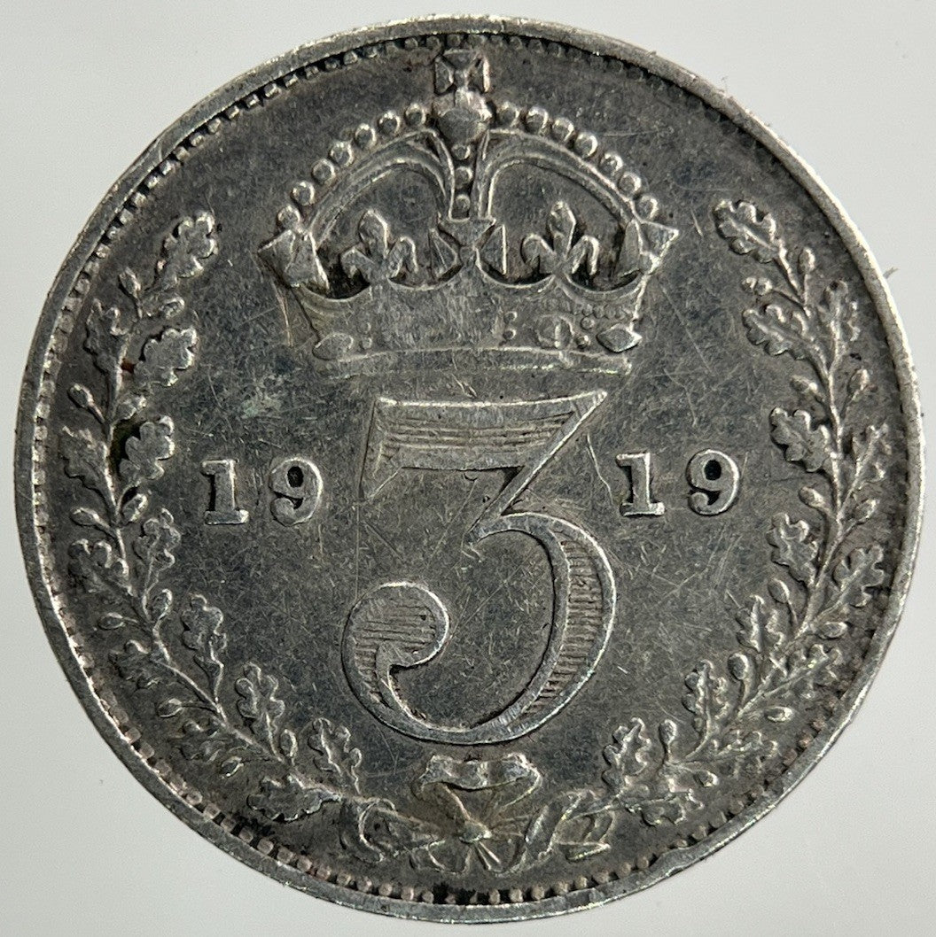 1919 George V Threepence Silver Coin | Fine Collectable Grade