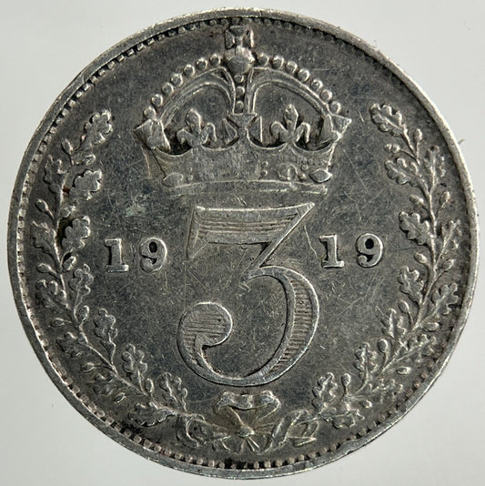 1919 George V Threepence Silver Coin | Fine Collectable Grade