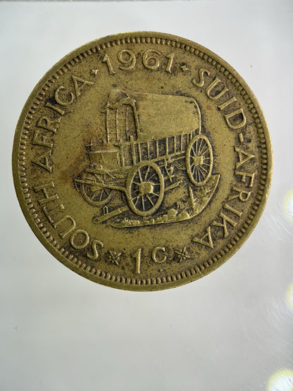 1961 South Africa 1 Cent Coin | Fine Collectable Grade