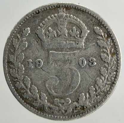 1903 Edward VII Threepence Silver Coin | Collectable Grade