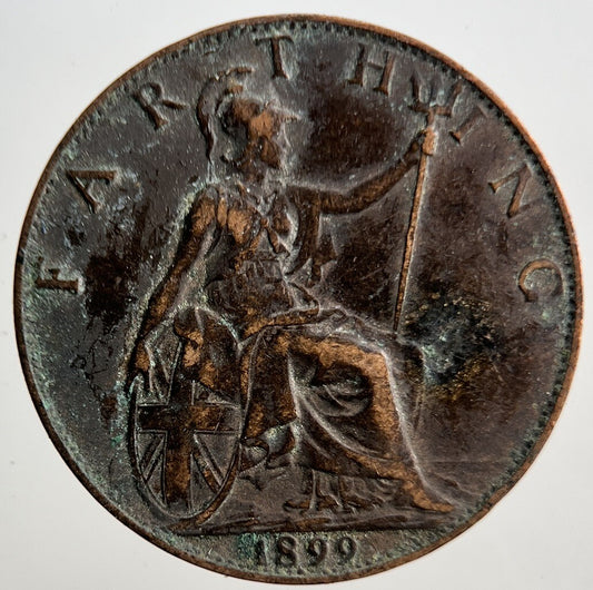 1899 Victoria British Farthing Coin | Fine Collectable Grade
