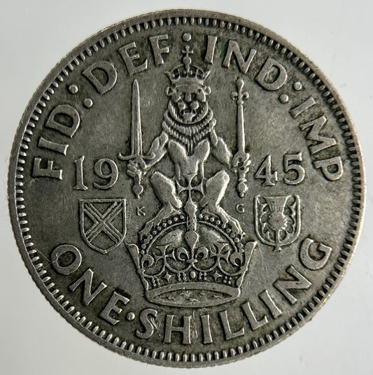 1945 George VI Shilling Silver Coin | Fine Collectable Grade
