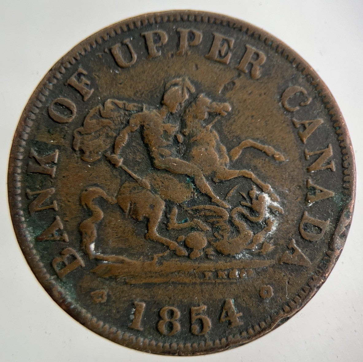 1854 Bank Of Canada Half - Penny Token Coin | Collectable Grade