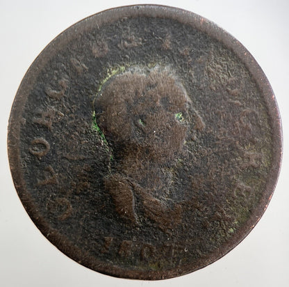 1807 George 3rd III Half - Penny British Coin | Worn Grade | a7522
