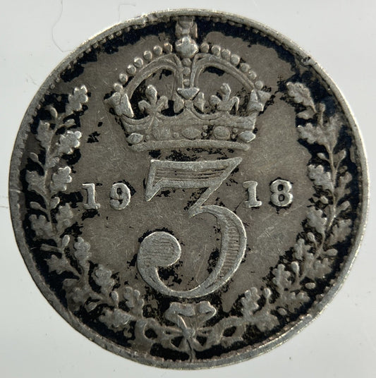 1918 George V Threepence Silver Coin | Collectable Grade