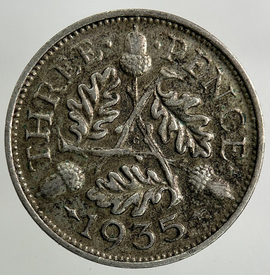 1935 George V Threepence Silver Coin | Fine Collectable Grade