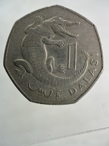 1987 Africa Gambia 1 Dalasi Coin | Fine Collectable Grade