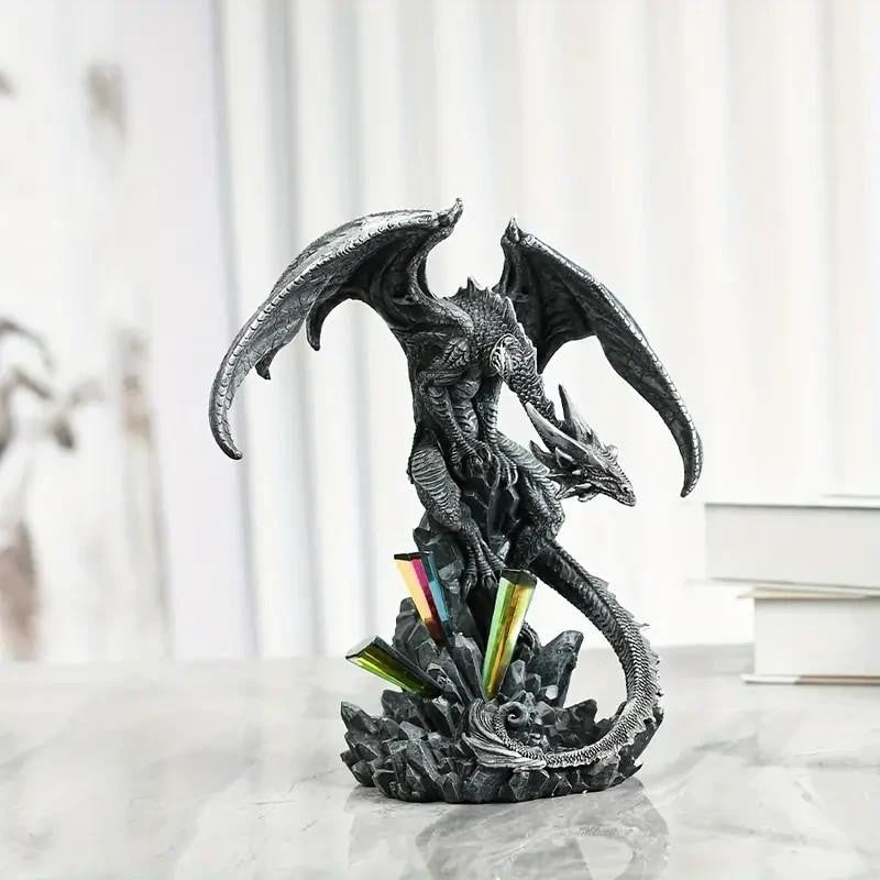 Fantasy Dragon Figurine Resin Home Sculpture Gift UK