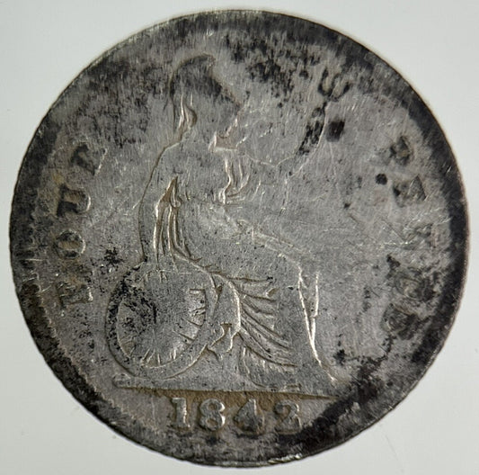 1842 Victoria Four - Pence Groat Silver Coin | Collectable Grade