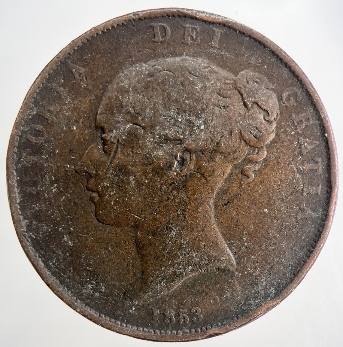 1853 Victoria One Penny Coin | Fine Collectable Grade | a9061