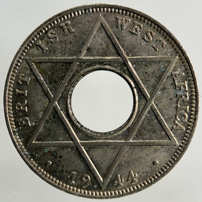 1944 West Africa 1/10 One Tenth Of A Penny Coin | Very Fine Grade