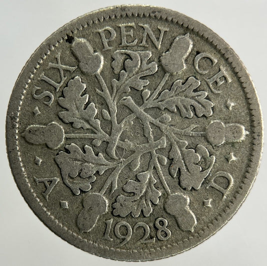 1928 George V Sixpence Silver Coin | Collectable Grade