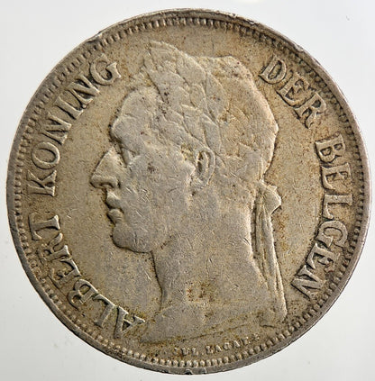 1928 Belgium Congo 1 Franc Coin | Fine Collectable Grade | a5396