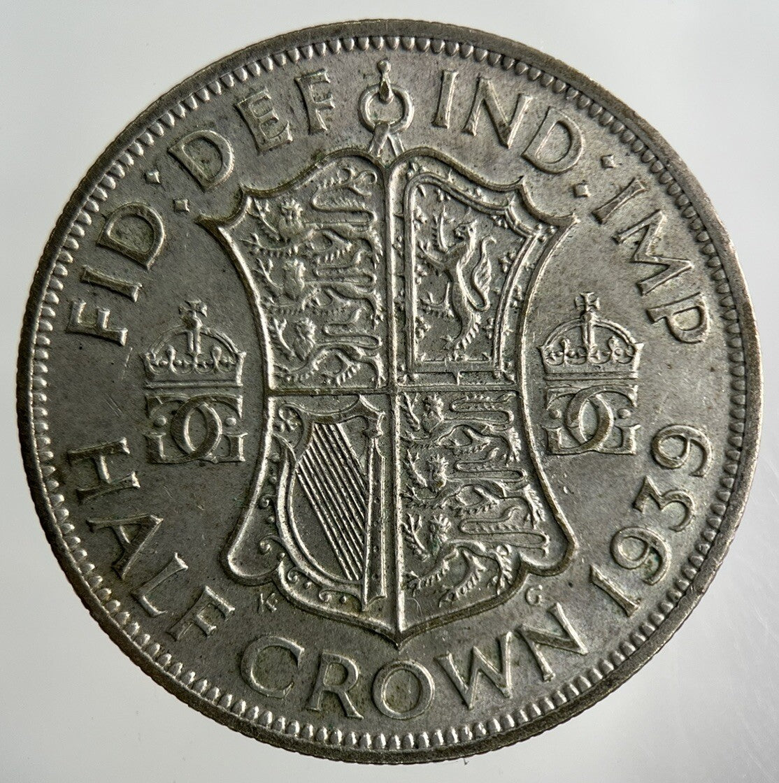 1939 George VI Half - Crown Silver Coin | Fine Collectable Grade